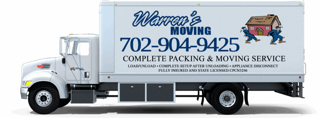 Company box truck with phone number on the side